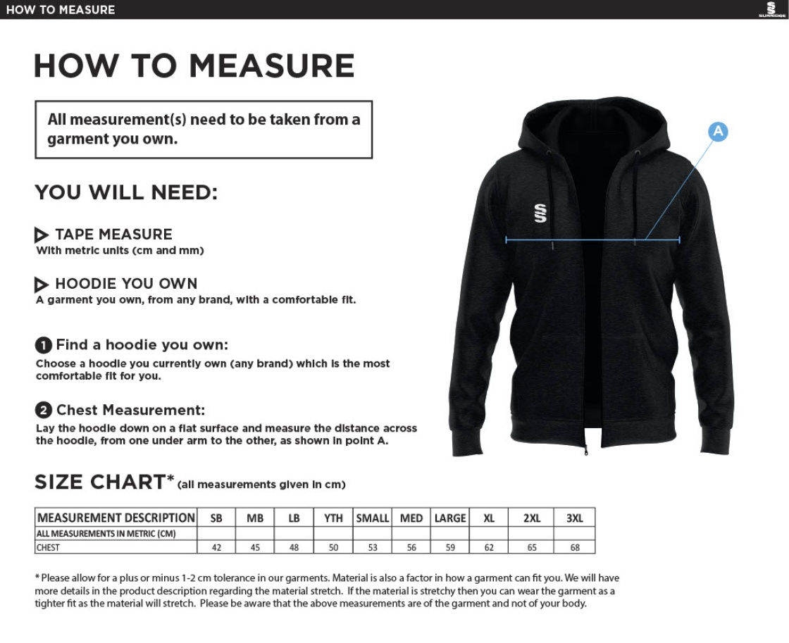 RETFORD UTD FC DUAL HOODY - Size Guide